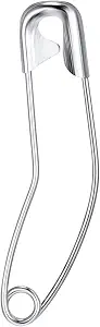 TSHD 100 Pack Curved Safety Pins 1.5 inch Size 2 for Quilting Sewing，Basting Pins