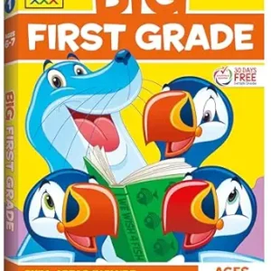 School Zone Big First Grade Workbook: 320 Pages, 1st Grade, Reading Comprehension, Phonics, Spelling, Vocabulary, Basic Math, Time, Money, Fractions, Ages 6 to 7