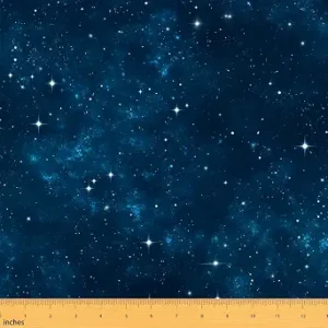 Galaxy Upholstery Fabric by The Yard, Outer Space Starry Sky Indoor