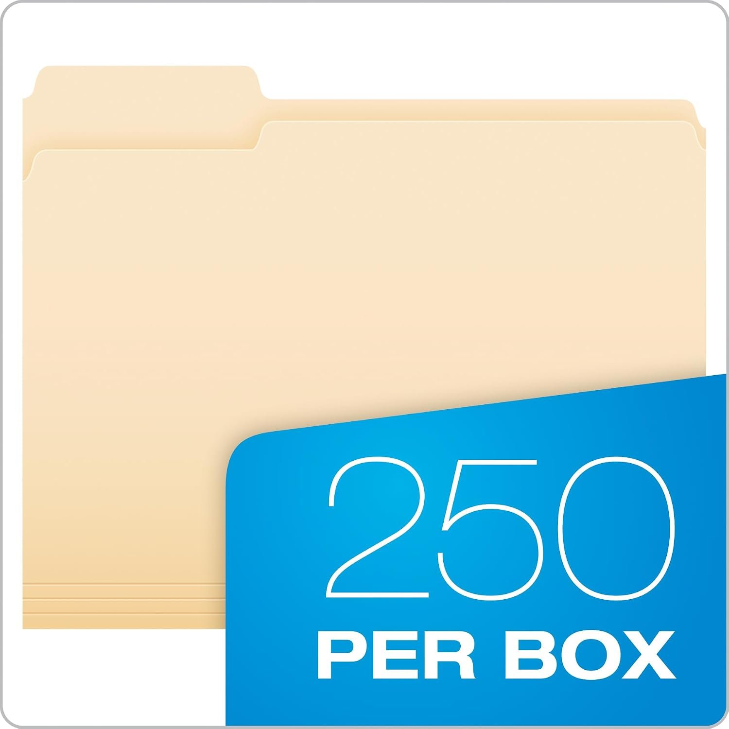 Pendaflex File Folders, 250-Pack, Letter Size, Manila, 1/3-Cut Tabs, Premium Paper Folders for File Cabinets, Home, Office & Classroom Document Organization, 3-Tab Letter File Folders - Image 6