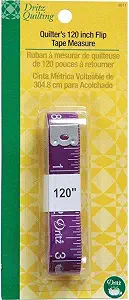 Dritz 3011 Quilter's Flip Tape Measure, 120-Inch, Purple, 5/8"x120"