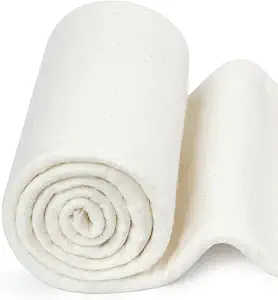 FIVEIZERO 100% Natural Cotton Quilt Batting–47Inchx1Yard Large Lightweight Batting Fabric,Quilting Batting by The Yard for Sewing,Crafts,DIY,Potholders,Backing,Wadding,Twin & King Size Quilt Projects