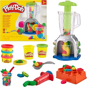 Play Doh Swirlin' Smoothies Toy Blender Playset, Play Kitchen Appliances, Kids Arts and Crafts Toys for 3 Year Old Girls and Boys and Up