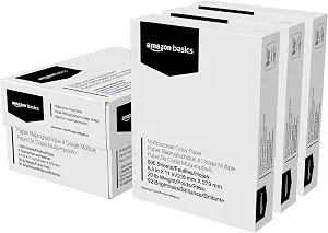 Amazon Basics Multipurpose Copy Printer Paper, 20 lb, 8.5 x 11 Inches, 3 Reams (1,500 Sheets), 92 Bright White for Home Use
