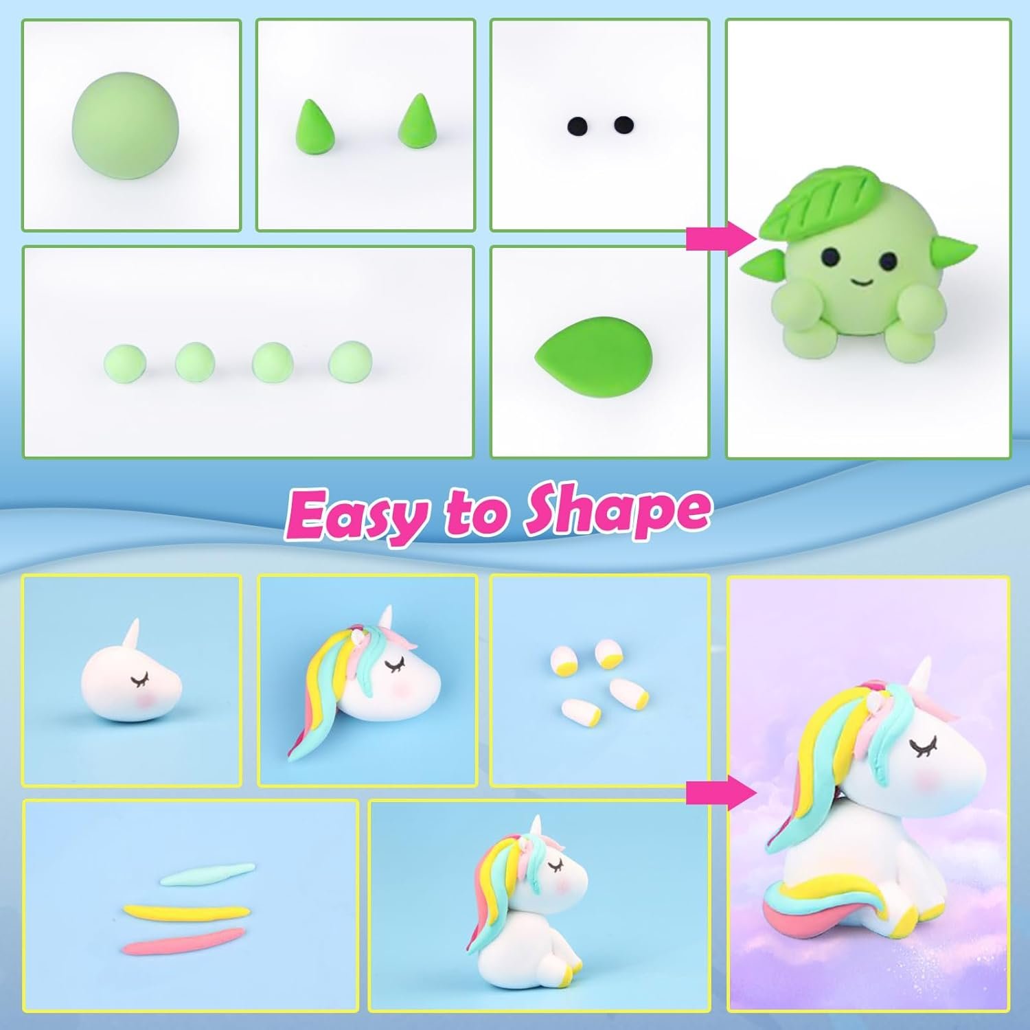 ESSENSON Air Dry Clay 150 Colors, Modeling Clay for Kids - Image 5