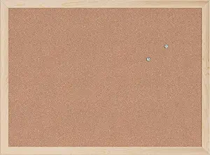 U Brands Cork Bulletin Board, 18" x 24" Inches, Light Birch Wood Frame (265U00-01)