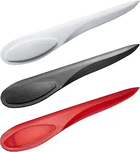 Outus 3 Pcs Point Turner Seam Creaser Tool for Sewing Quilting Pressing Seams and Marking Fabric Plastic Point Turner with Seam Creasing Edge for Dressmaking Tailoring Crafting(White, Black and Red)