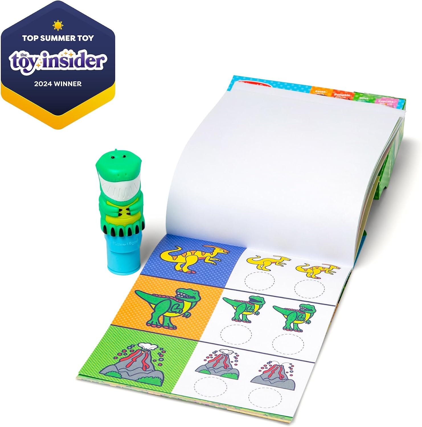 Melissa & Doug Sticker Wow!™ Dinosaur Bundle: 24-Page Activity Book, Refillable Sticker Stamper, Mini Pad, 500 Stickers, Arts and Crafts for Kids Ages 3+ - Image 5