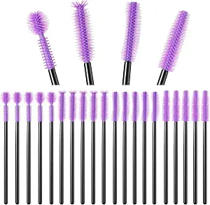 20 Pcs Sewing Machine Cleaning Brushes Reusable Silicone Cleaner,Black, Purple