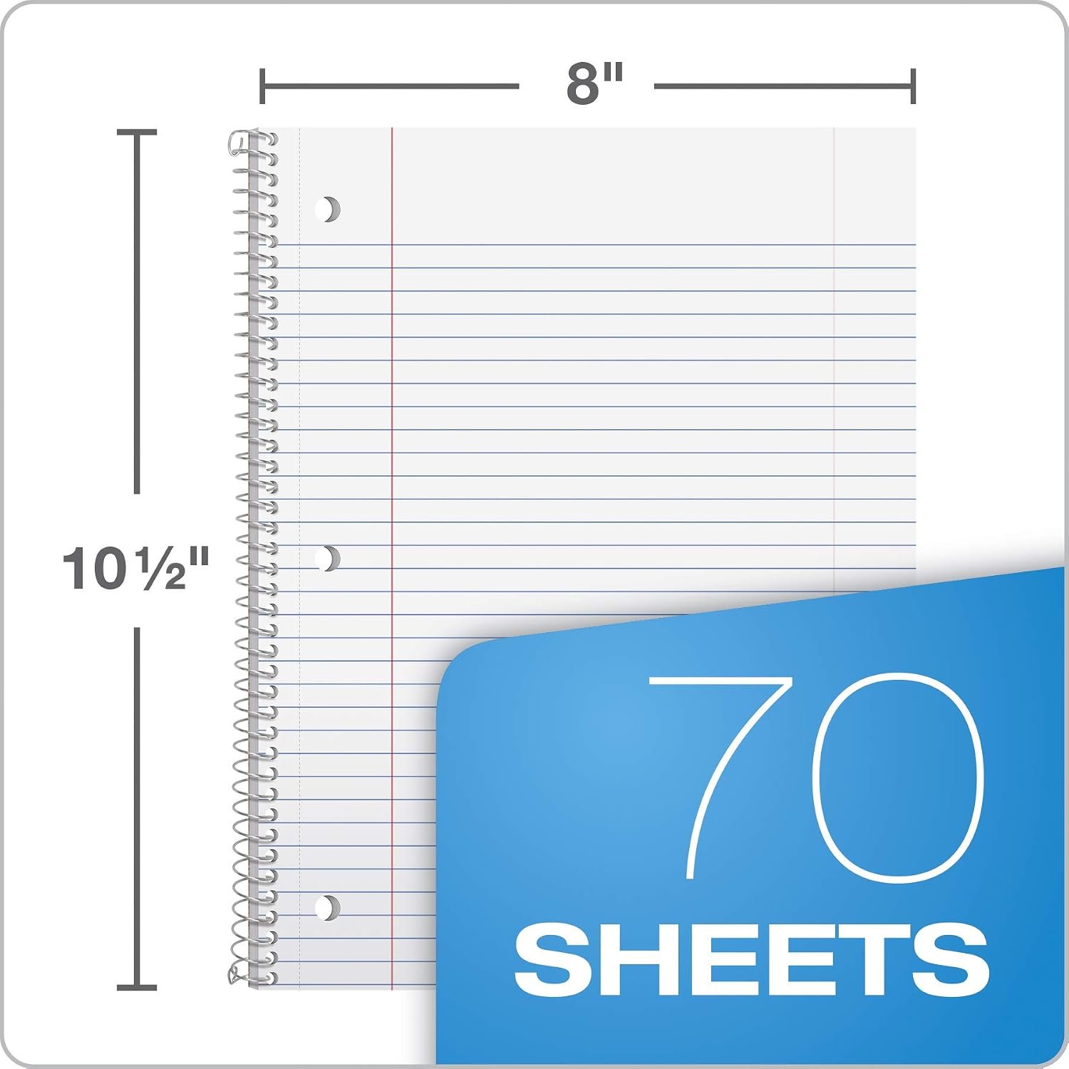 Oxford Spiral Notebook 6 Pack, 1 Subject, College Ruled Paper, 8 x 10-1/2 Inch, Color Assortment Design May Vary (65007) - Image 3
