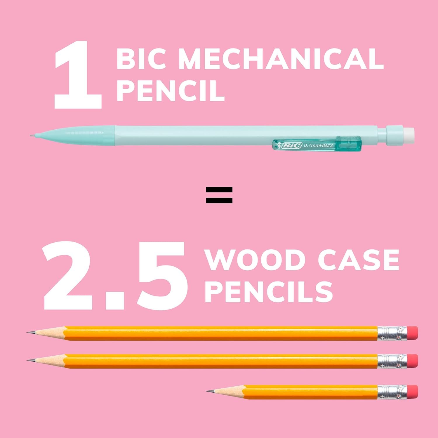 BIC Xtra-Smooth Pastel Mechanical Pencils, Medium Point, 0.7mm, 24-Count - Image 5