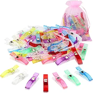 CampTek Large Sewing Clips,Jumbo Wonder Seeing Magic Clips for Fabric