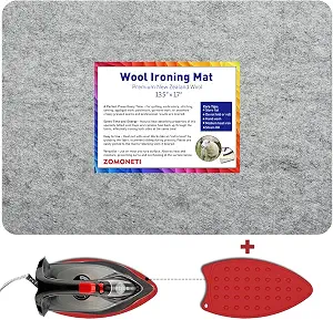 ZOMONETI 17" x 13.5" Wool Pressing Mat 100% New Zealand Felted Wool Ironing Mat Pad Blanket for Quilter, Sewing, Quilting Supplies and Notions