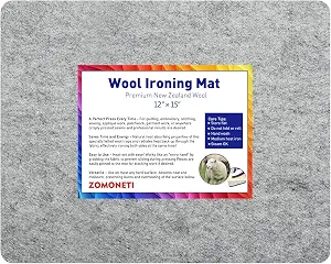 ZOMONETI 15" x 12" Wool Pressing Mat 100% New Zealand Felted Wool Ironing Mat Pad Blanket for Quilter, Sewing, Quilting Supplies and Notions
