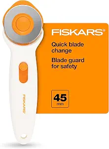 Fiskars 45mm Stick Rotary Cutter for Fabric, Arts and Crafts & Sewing
