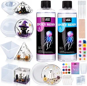 LET'S RESIN 16oz Epoxy Resin Kits and Molds Complete Set for Beginners