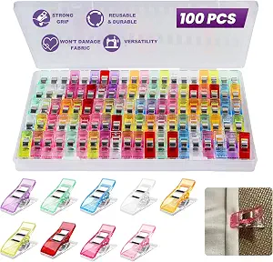 100PCS Sewing Clips with Storage Box