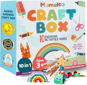 Mumaloo Arts and Crafts Kit for Kids – 10 Projects Ages 4–8