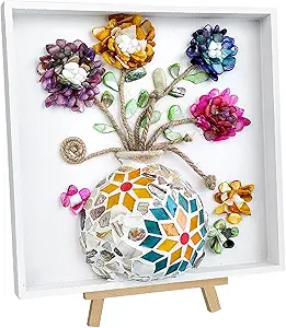 DIY Vase Mosaic Painting Kit, Colorful