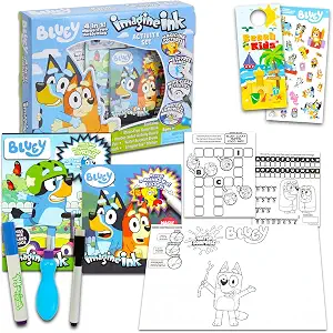 Bluey Ultimate Activity Set - Bundle With Imagine Ink Coloring Books, Stickers, Games, Puzzles, Drawing and More | Activities for Boys, Girls, Kids