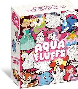 Aqua Fluffs Mess-Free 3D Puffs Art Kit for Kids Double-Sided Craft Set Kit