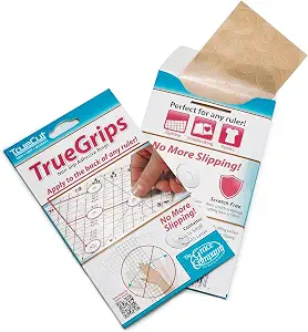 TrueCut TrueGrips Non-Slip Ruler Grips for Quilting Rulers | No-Slip Quilt Ruler Grip Dots | Quilting Supplies for Accurate Cuts