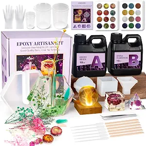 Epoxy Resin Kit with Light for Beginners, DIY Crafts for Adults Women