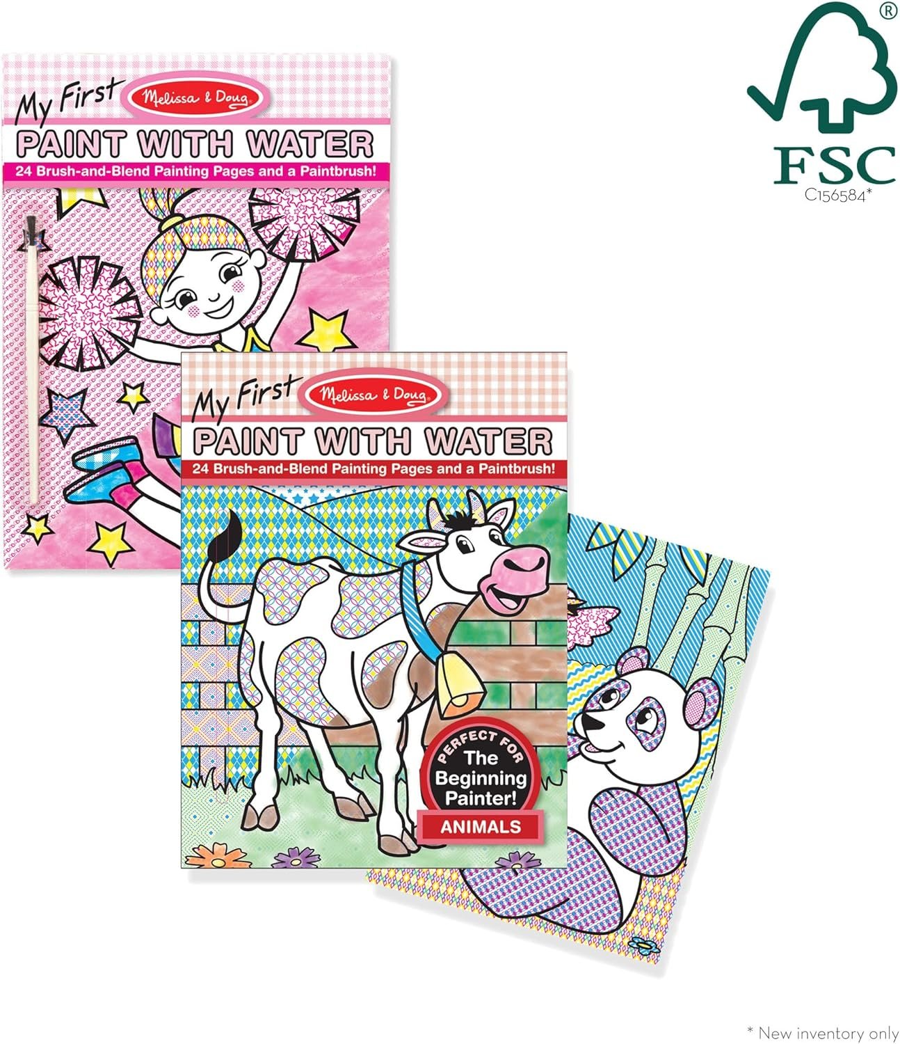 Melissa & Doug My First Paint with Water Coloring Book: Animals (24 Painting Pages) - Image 4