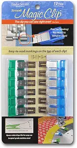 Taylor Seville Small Magic Clip Sewing and Quilting Clips 12-pc - Quilting Supplies and Notions - Sewing Accessories and Supplies