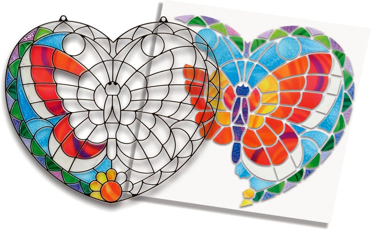 Melissa & Doug Stained Glass Made Easy Activity Kit: Butterfly - 140+ Stickers Kids Sticker Stained Glass Craft Kit; Sun Catchers for Kids Ages 5+ - Image 5