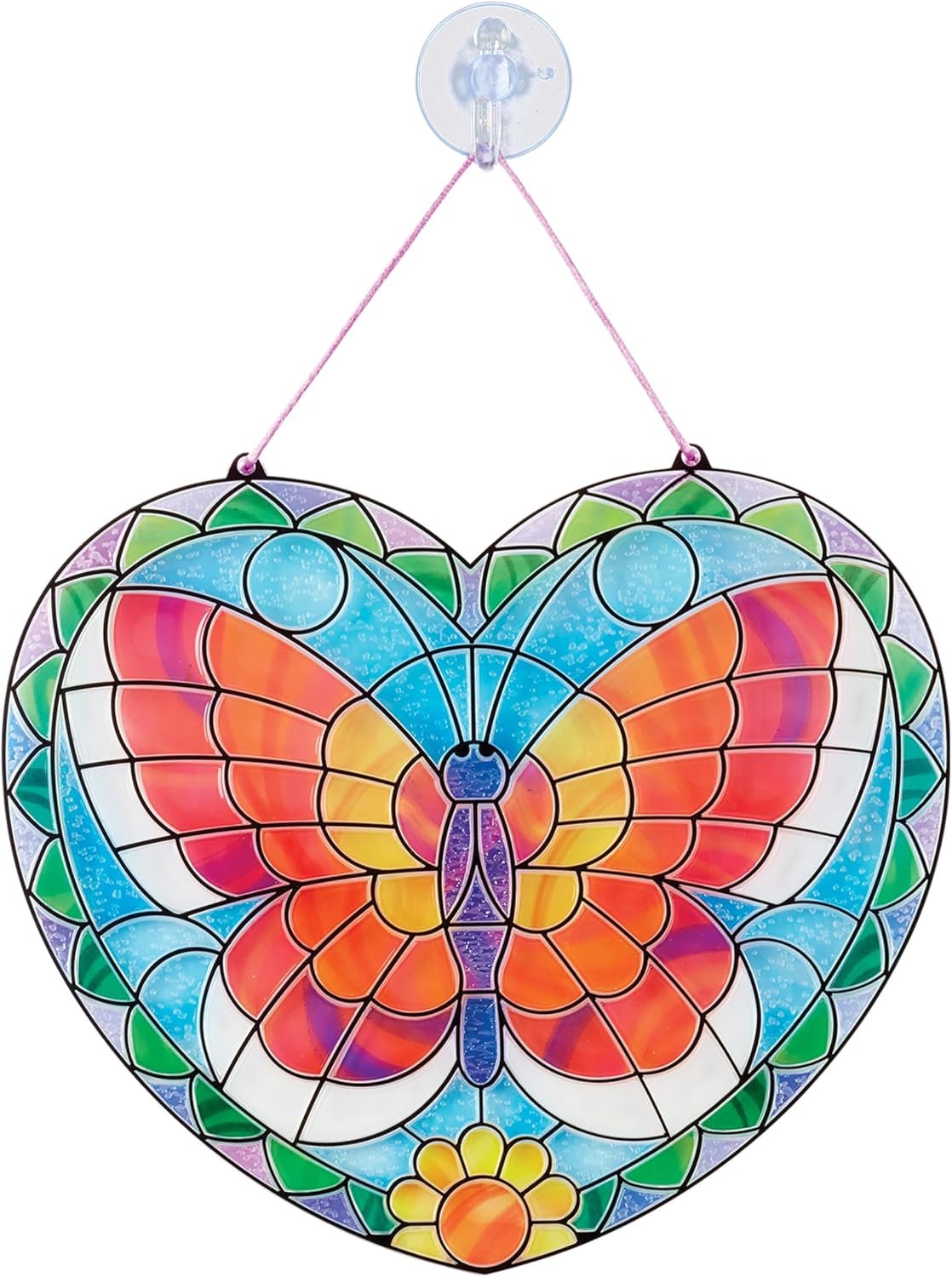 Melissa & Doug Stained Glass Made Easy Activity Kit: Butterfly - 140+ Stickers Kids Sticker Stained Glass Craft Kit; Sun Catchers for Kids Ages 5+ - Image 4