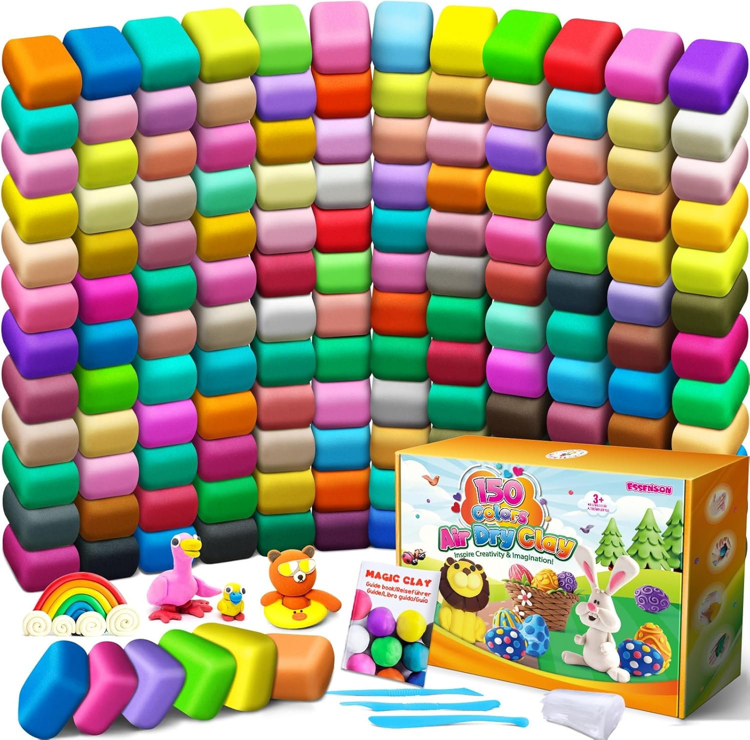 ESSENSON Air Dry Clay 150 Colors, Modeling Clay for Kids - Image 2