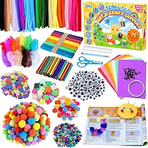 Zefy 3200+ Pcs Arts and Crafts Supplies for Kids, All in One Craft Kits