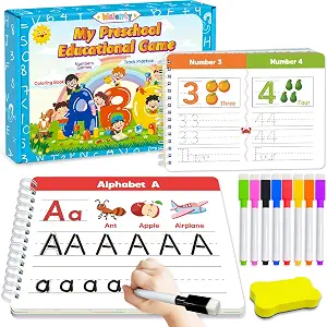 Preschool Kindergarten Workbooks, Learning Toys for 3 4 5 Year Old Gifts