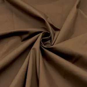 EOVEA - Cotton Polyester Fabric by The Yard – 60" Wide Broadcloth Fabric, Soft, Lightweight & Breathable Material for Lining, Curtains, Bedding, Skirts, Sewing Projects (Brown, 1 Yard)