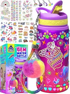 Decorate Your Own Water Bottle Kit for Girls - Birthday Gift Ages 4-10