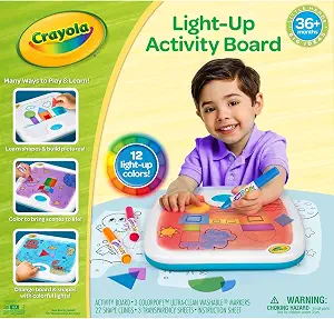Crayola Light Up Activity Board, Sensory Toy for Toddlers & Kids, Light Box, Light Up Coloring Board, Educational Toy, Gift for Toddlers, Ages 1+