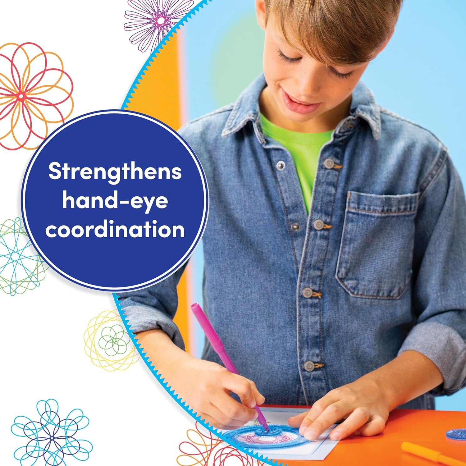 Spirograph with Markers Arts and Crafts for Kids Drawing Kit Art Supplies - Image 5