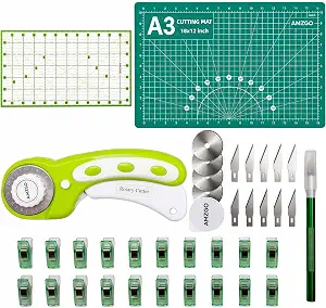 Rotary Cutter Set, 45mm Fabric Cutter (Teal)